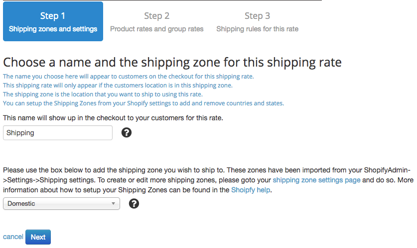 Better Shipping Create Shipping Rate